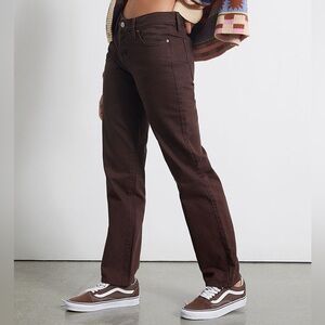 Pacsun Eco Brown Low Rise Straight skater Leg Jeans